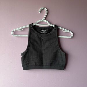 Garage Y2K Grey High Neck Crop Top